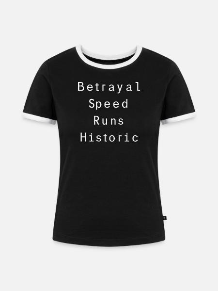 Verrats-Speedruns historisch - Frauen Kontrast-T-Shirt - Schwarz/Weiß