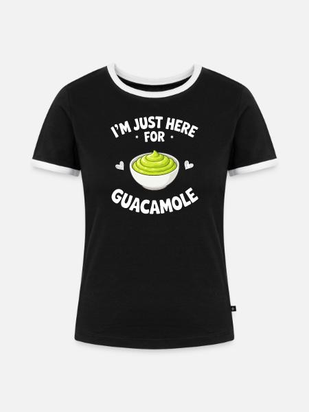 Guacamole Avocado Guac Dip Geschenk - Frauen Kontrast-T-Shirt - Schwarz/Weiß
