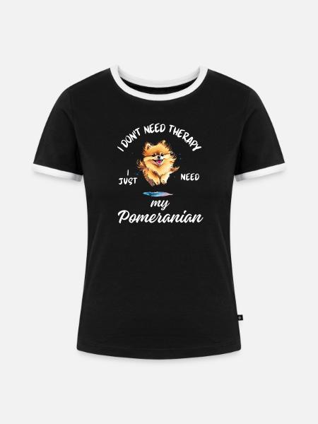 Pommersche Therapiekunst - Frauen Kontrast-T-Shirt - Schwarz/Weiß