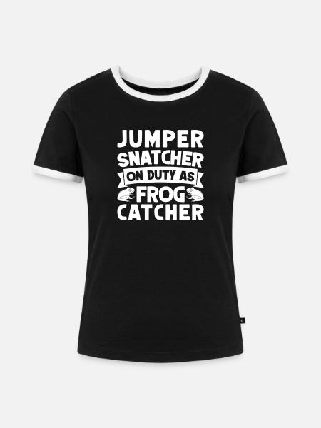 Frog Catcher Jumper Snatcher Frog - Frauen Kontrast-T-Shirt - Schwarz/Weiß