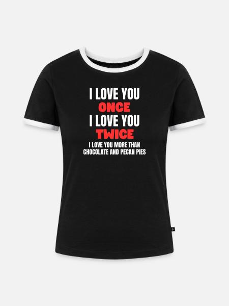 Pecan Pie Love - Frauen Kontrast-T-Shirt - Schwarz/Weiß