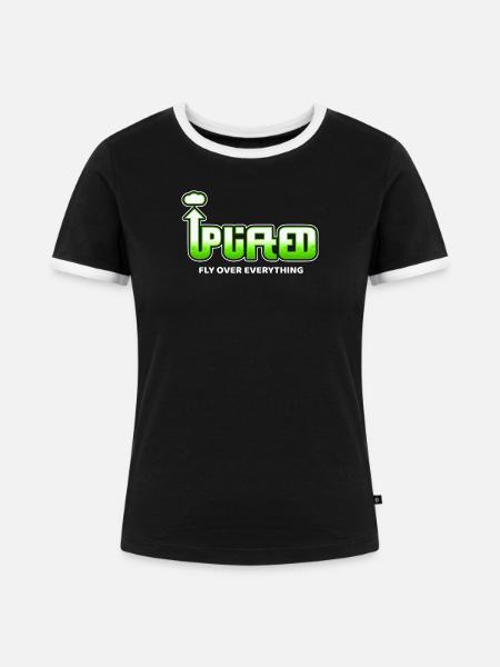 Uplifted – Graffiti Art - Frauen Kontrast-T-Shirt - Schwarz/Weiß