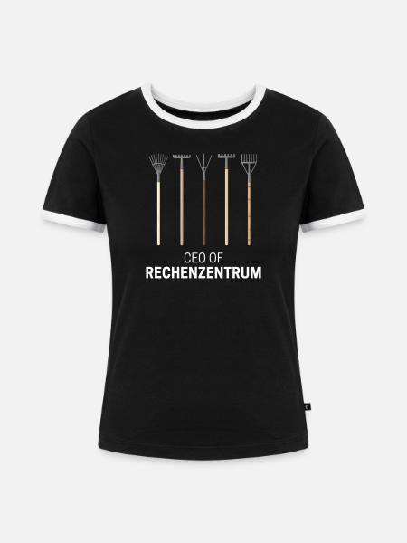 Rechenzentrum - Frauen Kontrast-T-Shirt - Schwarz/Weiß