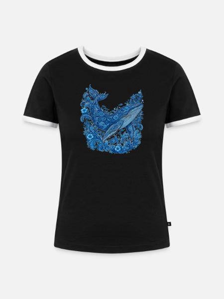 Orcawal – Ozeanliebhaber und Meereslebensgeschenk - Frauen Kontrast-T-Shirt - Schwarz/Weiß