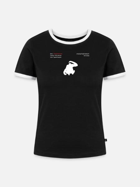Orang-Utan - Frauen Kontrast-T-Shirt - Schwarz/Weiß
