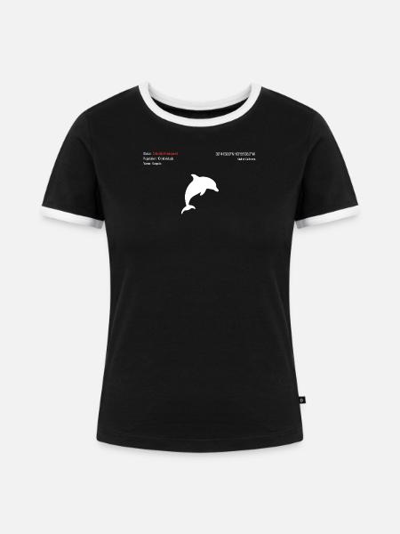 Vaquita - Frauen Kontrast-T-Shirt - Schwarz/Weiß