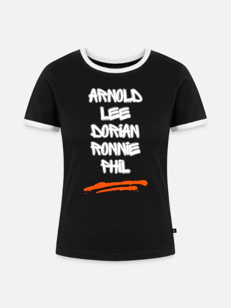 Top 5 Mr O - Frauen Kontrast-T-Shirt - Schwarz/Weiß