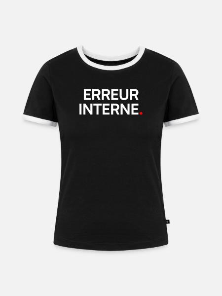 Innere Fehler-Humor-Nerd-Müdigkeit - Frauen Kontrast-T-Shirt - Schwarz/Weiß