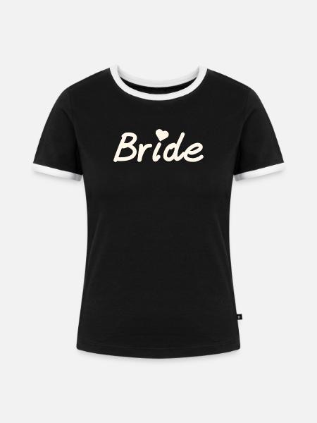 Bride - Frauen Kontrast-T-Shirt - Schwarz/Weiß