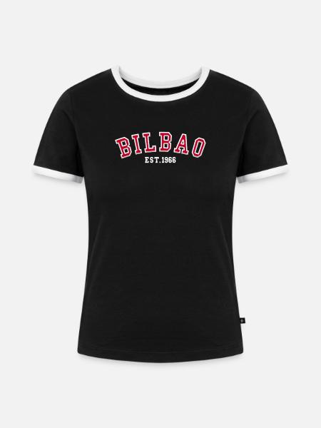 Bilbao gegründet 1966 - Frauen Kontrast-T-Shirt - Schwarz/Weiß