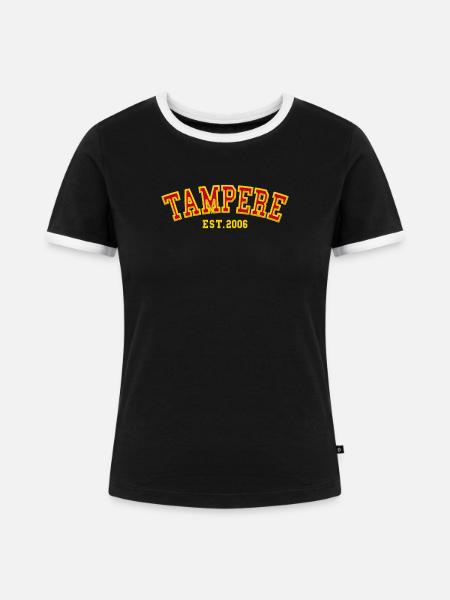 Tampere gegründet 2006 - Frauen Kontrast-T-Shirt - Schwarz/Weiß