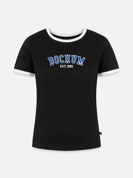 Bochum Est. 1995 - Frauen Kontrast-T-Shirt - Schwarz/Weiß