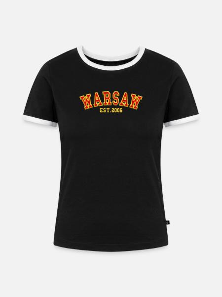 Warschau gegründet 2006 - Frauen Kontrast-T-Shirt - Schwarz/Weiß