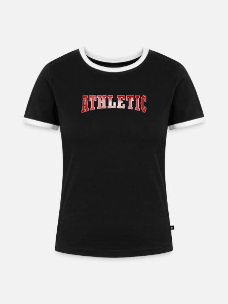 Athletic design squad - Frauen Kontrast-T-Shirt - Schwarz/Weiß