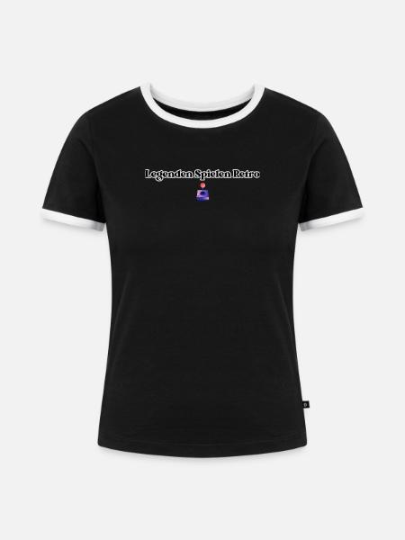 Legenden spielen Retro - Frauen Kontrast-T-Shirt - Schwarz/Weiß