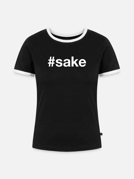 Sake  - Frauen Kontrast-T-Shirt - Schwarz/Weiß