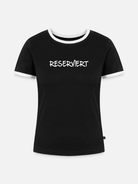 RESERVIERT - Frauen Kontrast-T-Shirt - Schwarz/Weiß