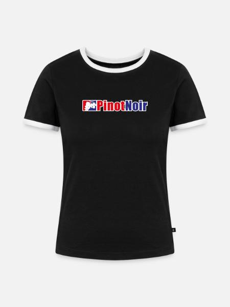 MLW - Team PinotNoir - Frauen Kontrast-T-Shirt - Schwarz/Weiß