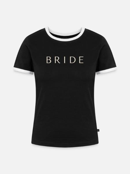 Eleganter BRIDE - Frauen Kontrast-T-Shirt - Schwarz/Weiß