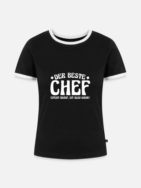 Teamleiter Chef Abschied - Frauen Kontrast-T-Shirt - Schwarz/Weiß