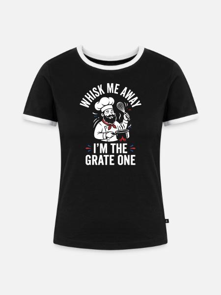 Grate Chef Whisk Meister - Frauen Kontrast-T-Shirt - Schwarz/Weiß