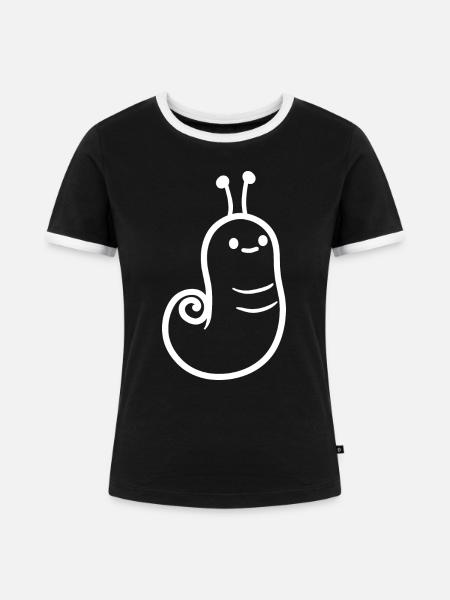 Slug 3 - Frauen Kontrast-T-Shirt - Schwarz/Weiß