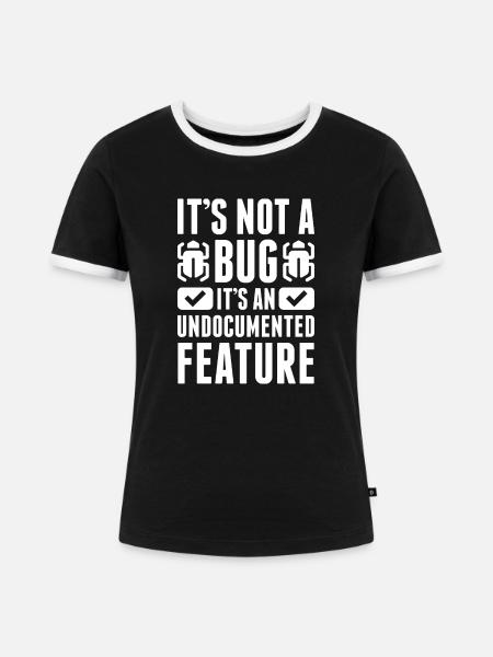 Es ist kein Fehler - Frauen Kontrast-T-Shirt - Schwarz/Weiß