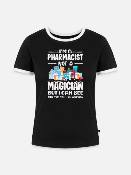 Apotheker Pharmazeutisch-technischer - Frauen Kontrast-T-Shirt - Schwarz/Weiß
