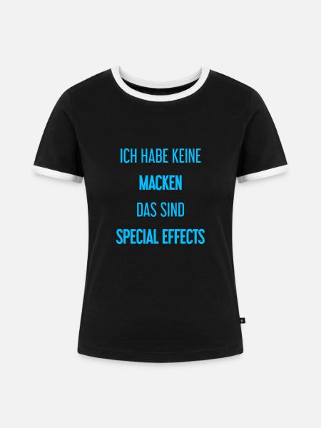 Keine Macken, nur Special Effects! - Frauen Kontrast-T-Shirt - Schwarz/Weiß