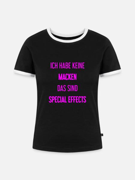 Keine Macken, nur Special Effects! - Frauen Kontrast-T-Shirt - Schwarz/Weiß