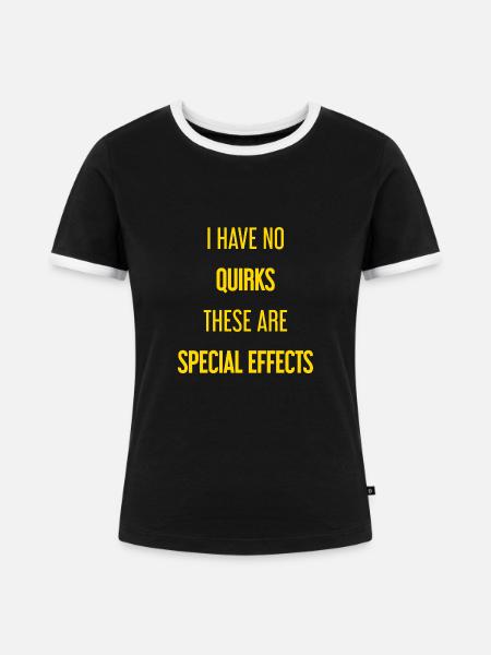 Keine Macken, nur Special Effects! - Frauen Kontrast-T-Shirt - Schwarz/Weiß