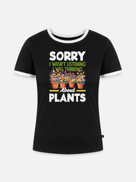 Garten- Und Pflanzenliebhaber Geschenke - Frauen Kontrast-T-Shirt - Schwarz/Weiß