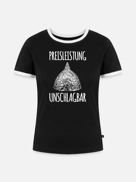 Sicherheit Geht Vor - Frauen Kontrast-T-Shirt - Schwarz/Weiß