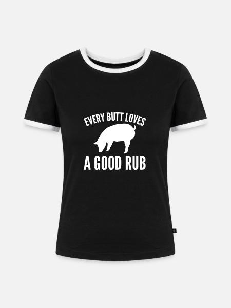 BBQ - Frauen Kontrast-T-Shirt - Schwarz/Weiß