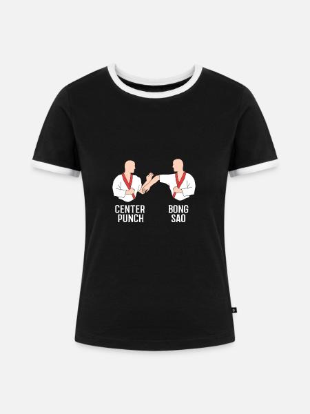 Wing Chun - Frauen Kontrast-T-Shirt - Schwarz/Weiß