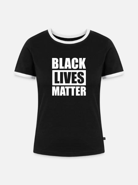Black Lives Matter - Frauen Kontrast-T-Shirt - Schwarz/Weiß