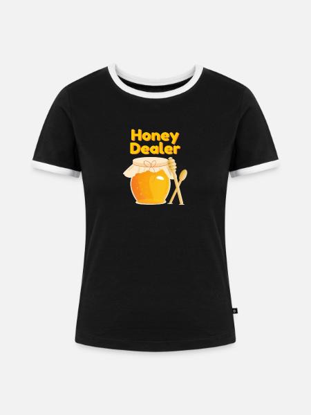Honey Dealer - Frauen Kontrast-T-Shirt - Schwarz/Weiß