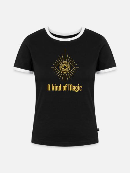 Eine Art Magie. - Frauen Kontrast-T-Shirt - Schwarz/Weiß