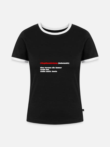 Pflegedienstleitung Krankenschwester Definition - Frauen Kontrast-T-Shirt - Schwarz/Weiß