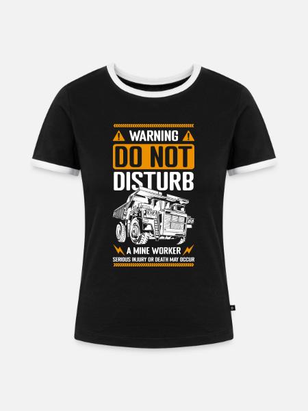 Kohle Beruf - Frauen Kontrast-T-Shirt - Schwarz/Weiß