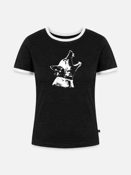 Maligator - Frauen Kontrast-T-Shirt - Schwarz/Weiß