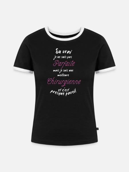 Ich bin der beste Chirurg - Frauen Kontrast-T-Shirt - Schwarz/Weiß