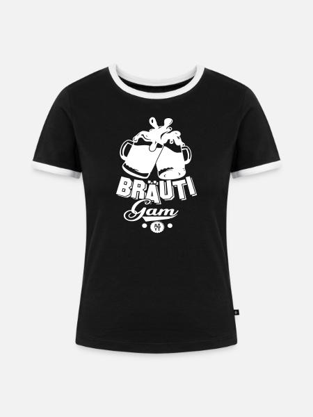 bräutigam shirt - Frauen Kontrast-T-Shirt - Schwarz/Weiß