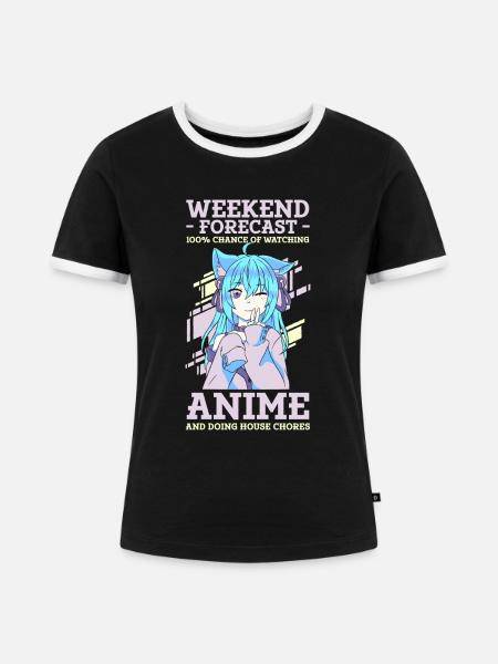 Manga Japanisch Kunst Convention - Frauen Kontrast-T-Shirt - Schwarz/Weiß