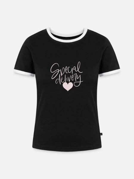 I love you - Frauen Kontrast-T-Shirt - Schwarz/Weiß