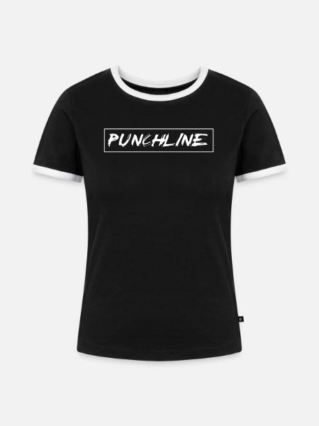 Pointe - Frauen Kontrast-T-Shirt - Schwarz/Weiß