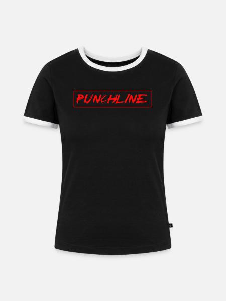 Pointe - Frauen Kontrast-T-Shirt - Schwarz/Weiß