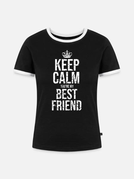 Bester Freund Beste Freundin - Frauen Kontrast-T-Shirt - Schwarz/Weiß