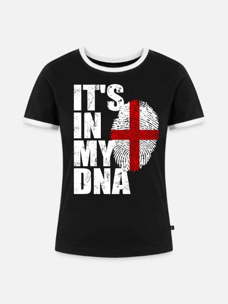 England Engländer Englisch Flagge - Frauen Kontrast-T-Shirt - Schwarz/Weiß