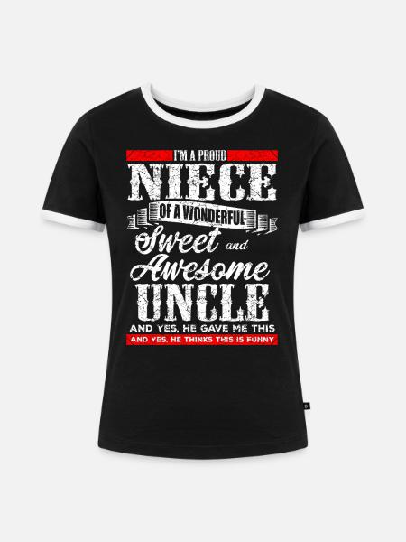 Geschenk für Nichte - Frauen Kontrast-T-Shirt - Schwarz/Weiß
